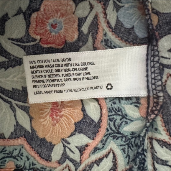 Universal Thread V-Neck Button Up Long Sleeve Floral Maxi Dress with pockets Sm - Picture 11 of 15